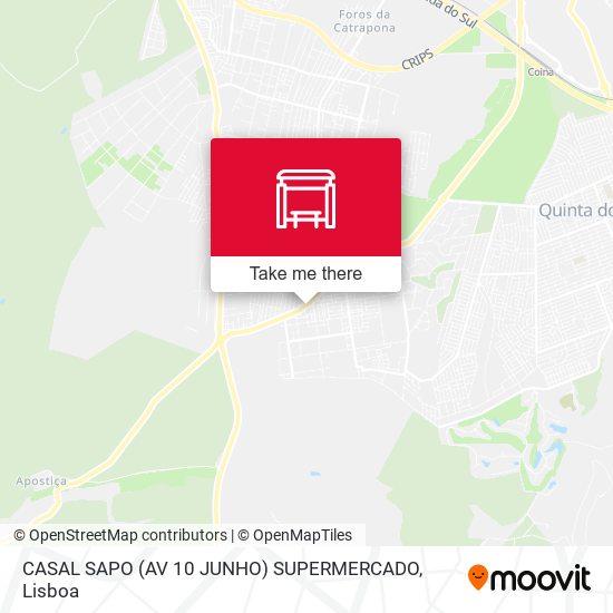 CASAL SAPO (AV 10 JUNHO) SUPERMERCADO map