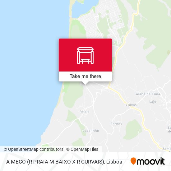 A MECO (R PRAIA M BAIXO X R CURVAIS) map