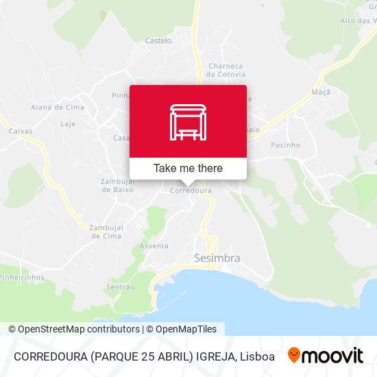 CORREDOURA (PARQUE 25 ABRIL) IGREJA mapa