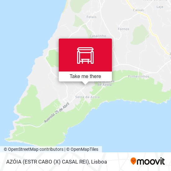 AZÓIA (ESTR CABO (X) CASAL REI) mapa