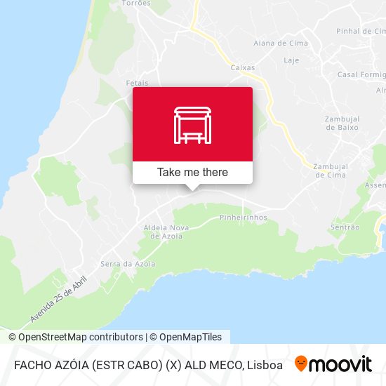 FACHO AZÓIA (ESTR CABO) (X) ALD MECO map