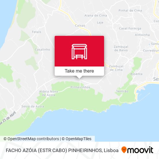FACHO AZÓIA (ESTR CABO) PINHEIRINHOS map