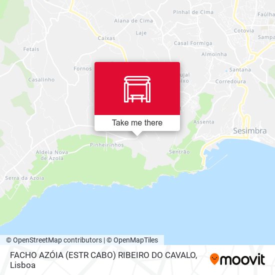 FACHO AZÓIA (ESTR CABO) RIBEIRO DO CAVALO mapa