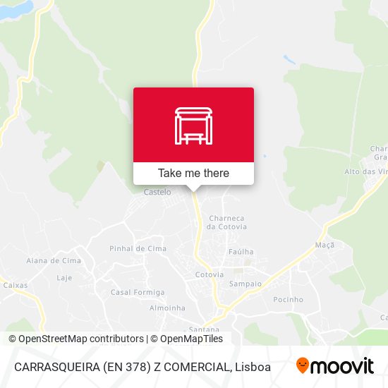 CARRASQUEIRA (EN 378) Z COMERCIAL mapa