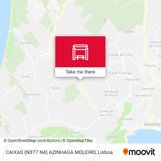 CAIXAS (N377 N4) AZINHAGA MOLEIRO map