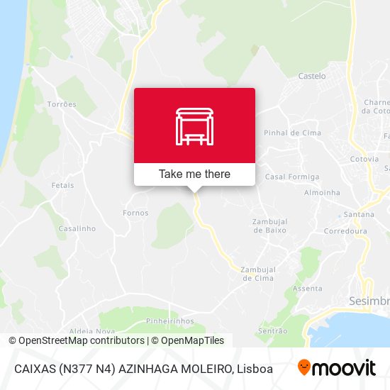CAIXAS (N377 N4) AZINHAGA MOLEIRO map