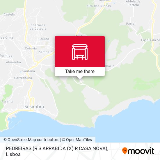 PEDREIRAS (R S ARRÁBIDA (X) R CASA NOVA) map