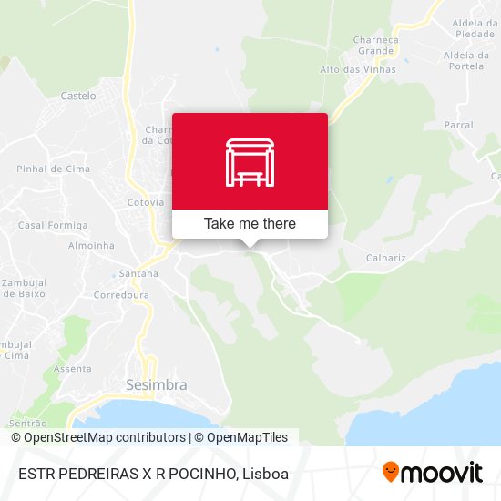 ESTR PEDREIRAS X R POCINHO mapa