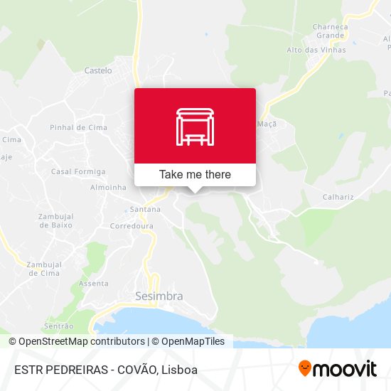 ESTR PEDREIRAS - COVÃO map