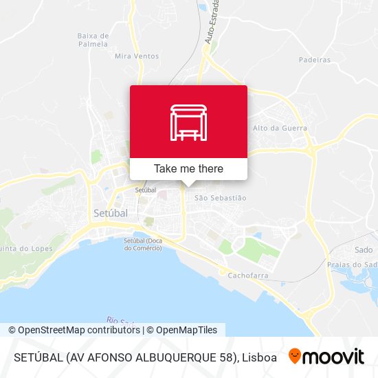 SETÚBAL (AV AFONSO ALBUQUERQUE 58) map