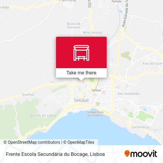 Frente Escola Secundária du Bocage map