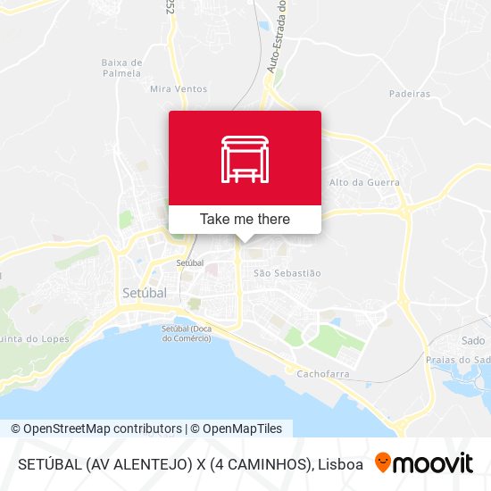 SETÚBAL (AV ALENTEJO) X (4 CAMINHOS) map