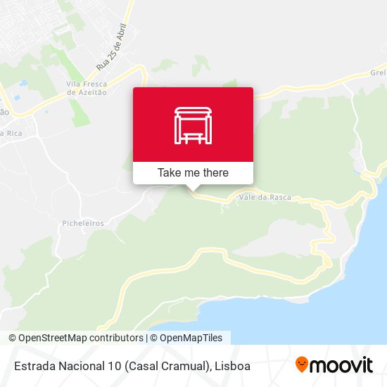 Estrada Nacional 10 (Casal Cramual) mapa