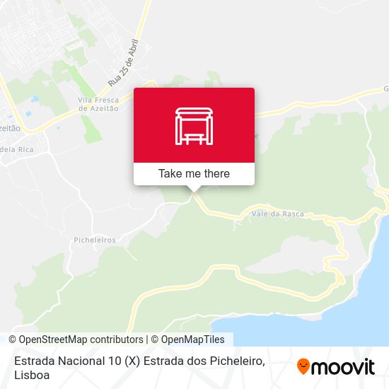 Estrada Nacional 10 (X) Estrada dos Picheleiro map