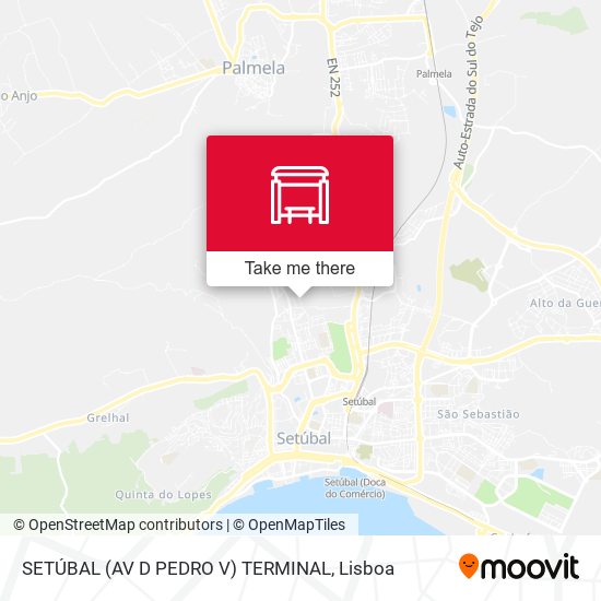 SETÚBAL (AV D PEDRO V) TERMINAL mapa