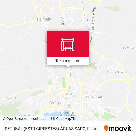 SETÚBAL (ESTR CIPRESTES) ÁGUAS SADO mapa