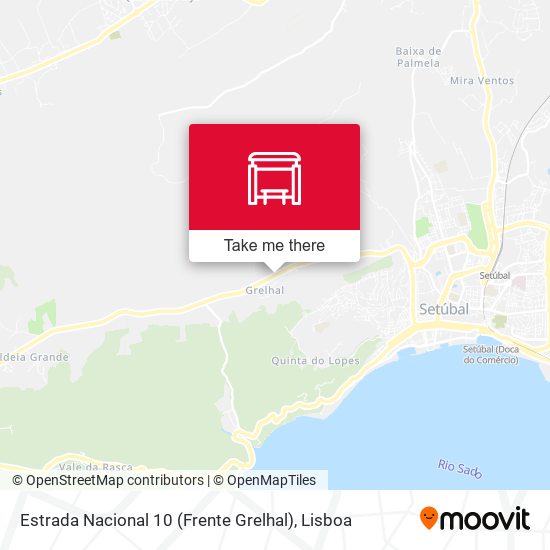 Estrada Nacional 10 (Frente Grelhal) map