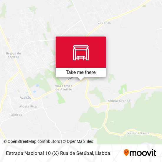 Estrada Nacional 10 (X) Rua de Setúbal map