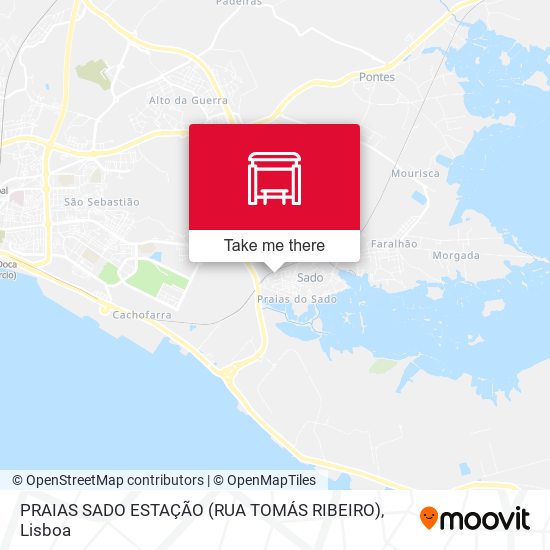 PRAIAS SADO ESTAÇÃO (RUA TOMÁS RIBEIRO) mapa