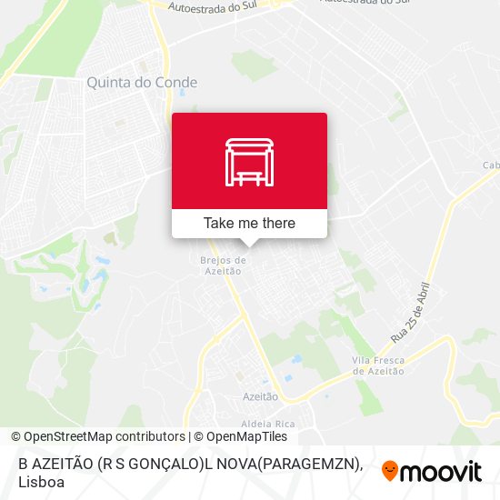 B AZEITÃO (R S GONÇALO)L NOVA(PARAGEMZN) mapa