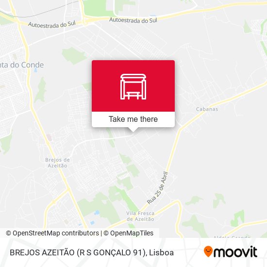BREJOS AZEITÃO (R S GONÇALO 91) map