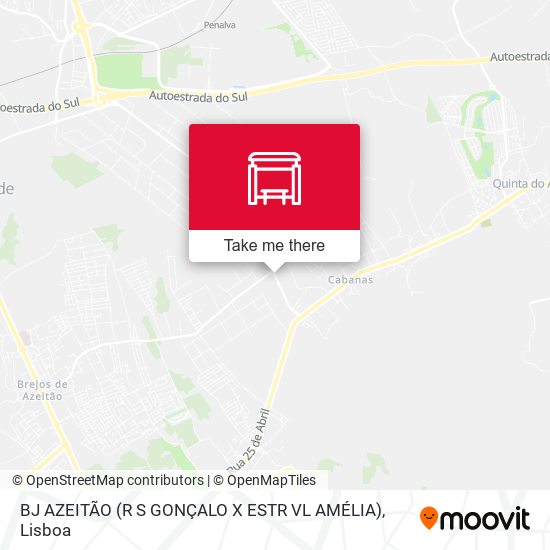 BJ AZEITÃO (R S GONÇALO X ESTR VL AMÉLIA) map