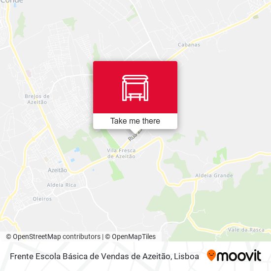 Frente Escola Básica de Vendas de Azeitão mapa