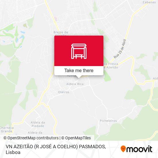 VN AZEITÃO (R JOSÉ A COELHO) PASMADOS mapa