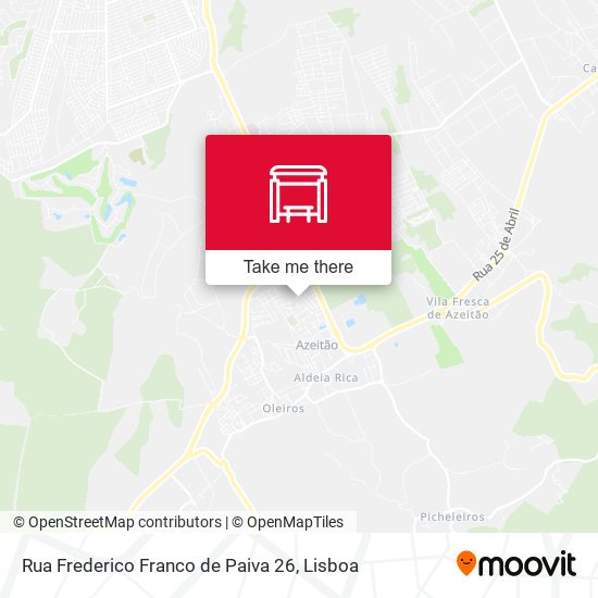 Rua Frederico Franco de Paiva 26 mapa