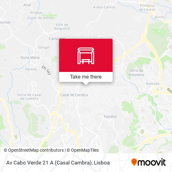 Av Cabo Verde 21 A (Casal Cambra) map