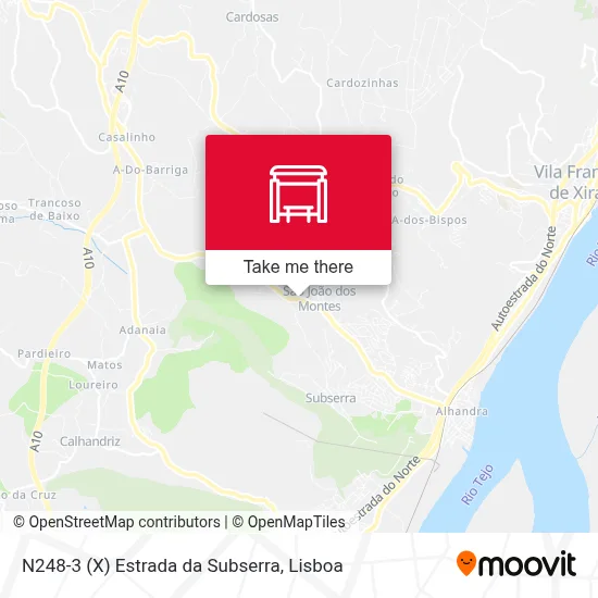 N248-3 (X) Estrada da Subserra map