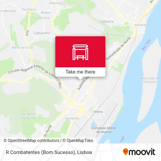 R Combatentes (Bom Sucesso) map