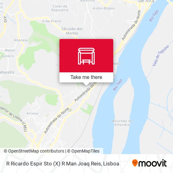 R Ricardo Espir Sto (X) R Man Joaq Reis mapa