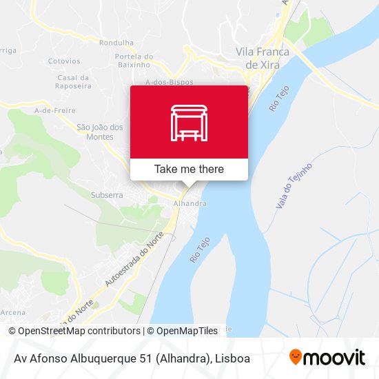 Av Afonso Albuquerque 51 (Alhandra) map