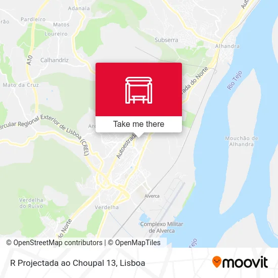 R Projectada ao Choupal 13 map