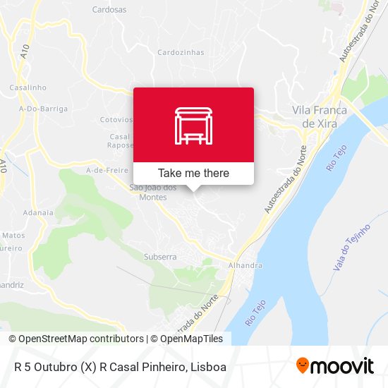R 5 Outubro (X) R Casal Pinheiro map