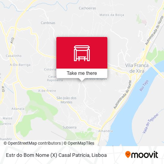 Estr do Bom Nome (X) Casal Patrícia map