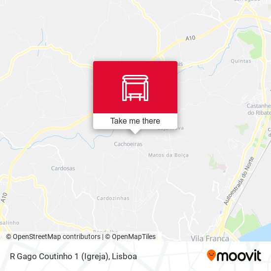 R Gago Coutinho 1 (Igreja) mapa