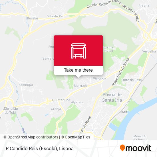R Cândido Reis (Escola) mapa