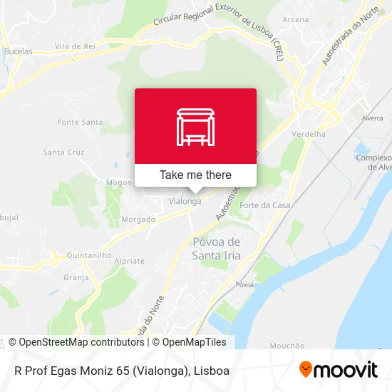 R Prof Egas Moniz 65 (Vialonga) map
