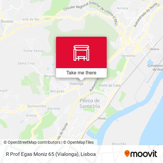 R Prof Egas Moniz 65 (Vialonga) map