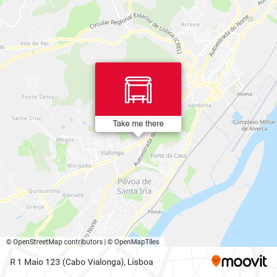 R 1 Maio 123 (Cabo Vialonga) map