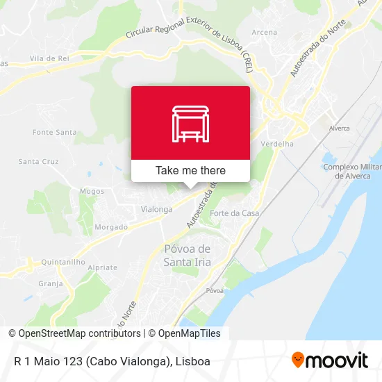 R 1 Maio 123 (Cabo Vialonga) map