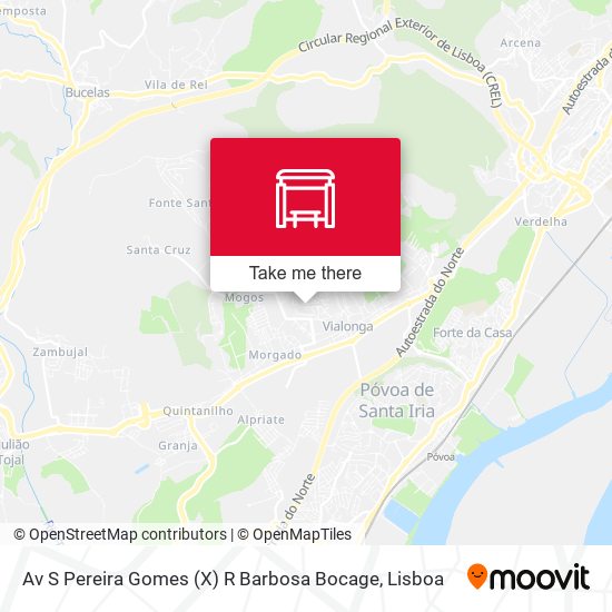 Av S Pereira Gomes (X) R Barbosa Bocage map