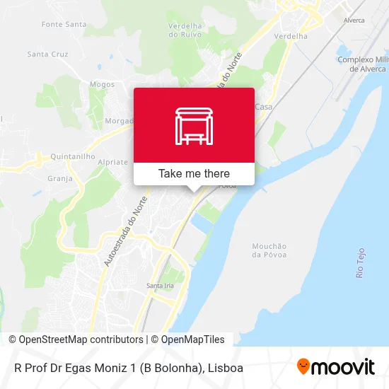R Prof Dr Egas Moniz 1 (B Bolonha) map