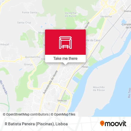 R Batista Pereira (Piscinas) mapa