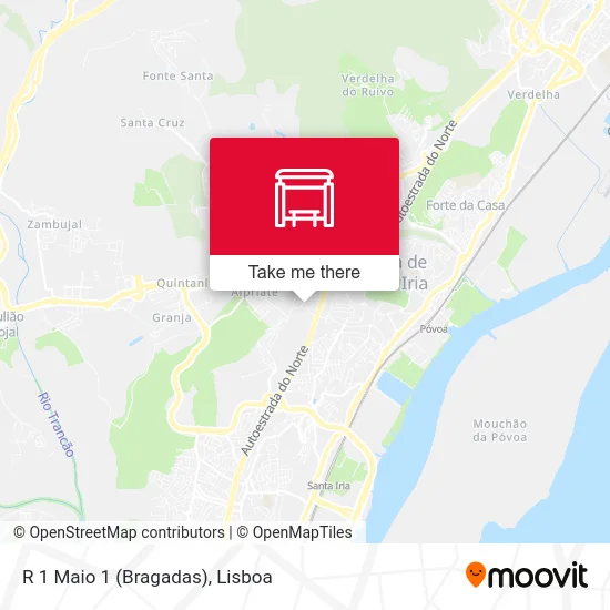 R 1 Maio 1 (Bragadas) map