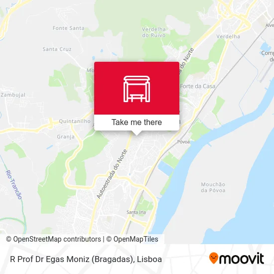 R Prof Dr Egas Moniz (Bragadas) map