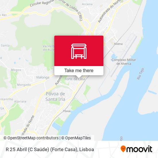 R 25 Abril (C Saúde) (Forte Casa) mapa
