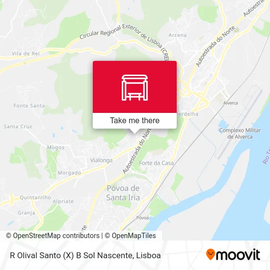 R Olival Santo (X) B Sol Nascente map